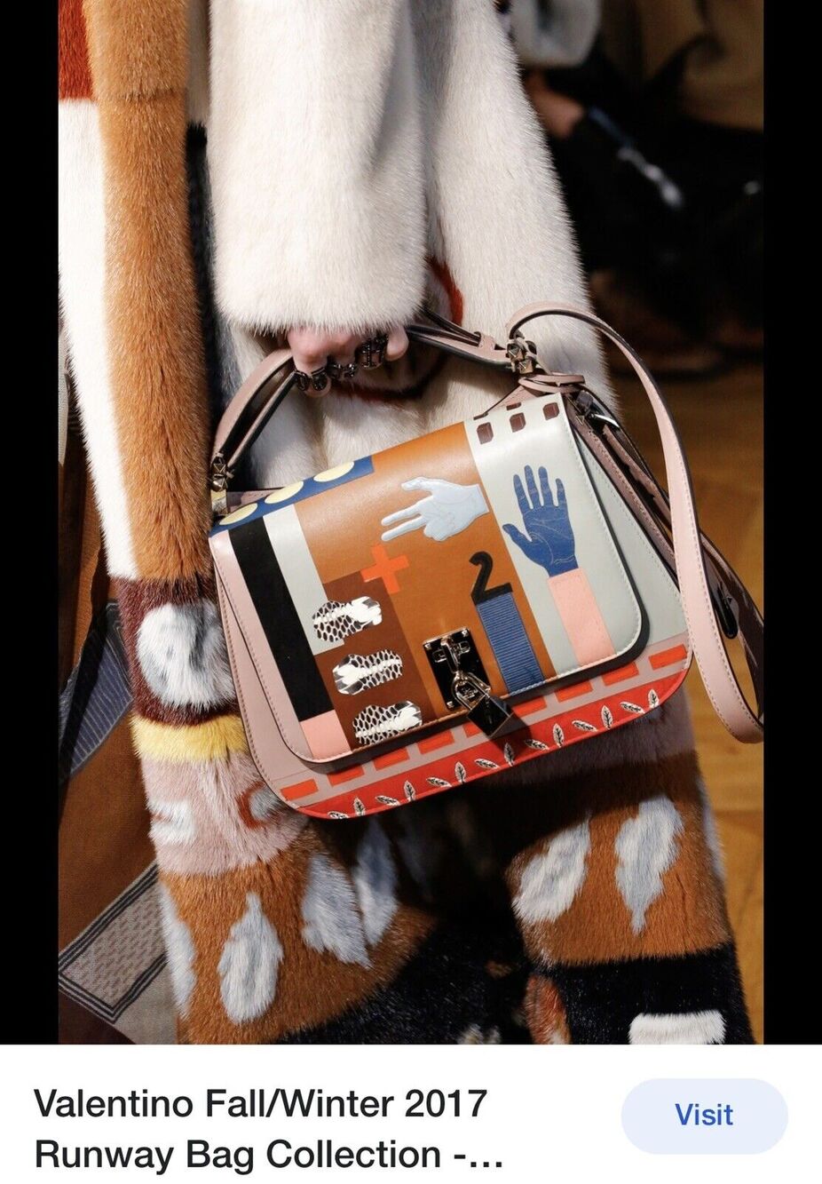 Valentino Garavani Multicolor Applique 2017 Fall/Winter Runway Bag Collection